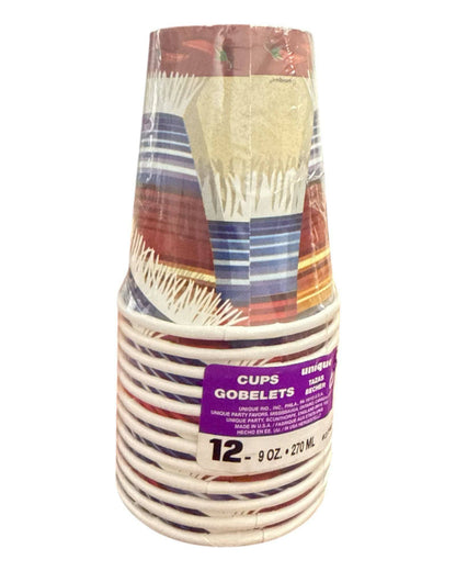 Fiesta Serape 9oz Paper Cups 8ct - Unique
