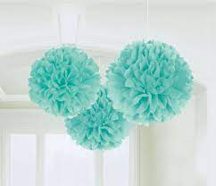 Fluffy Decorations - Robin's Egg Blue (3ct)