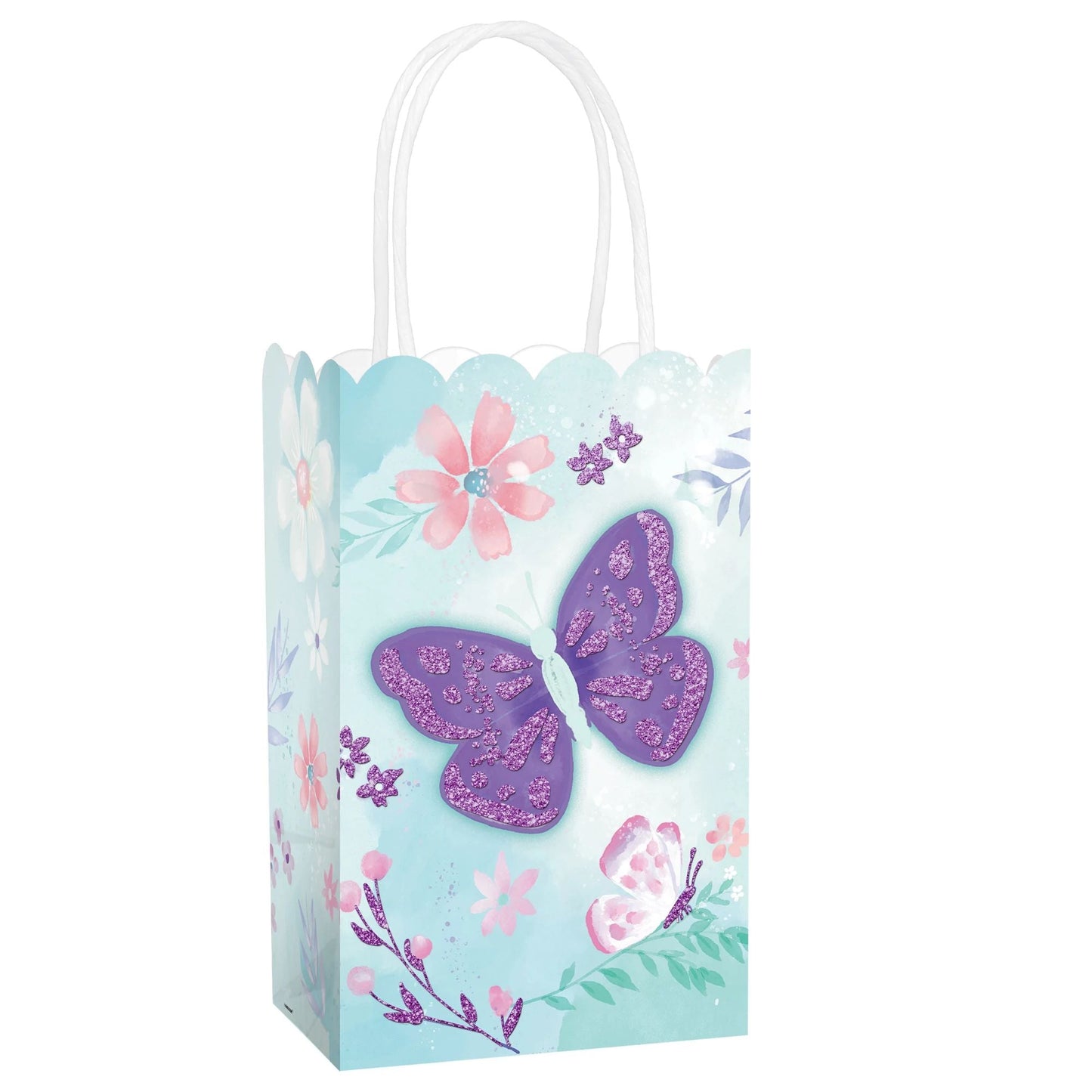 Flutter Glitter Small Cub Bag 8ct - Amscan
