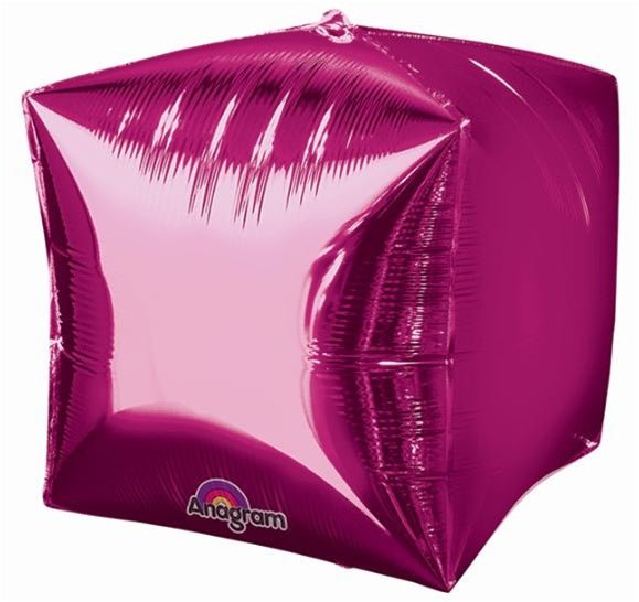 FUCHSIA - CUBEZ - Dimensional Foil Balloon (Pkg of 3)