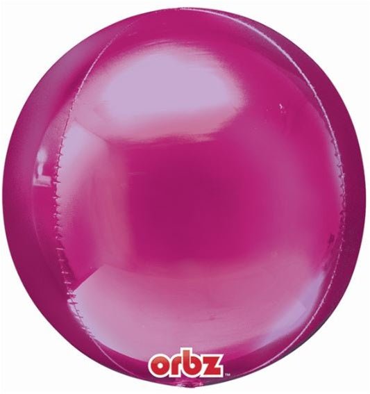 FUCHSIA - ORBZ Dimensional Round Foil Balloon (Pkg of 3)