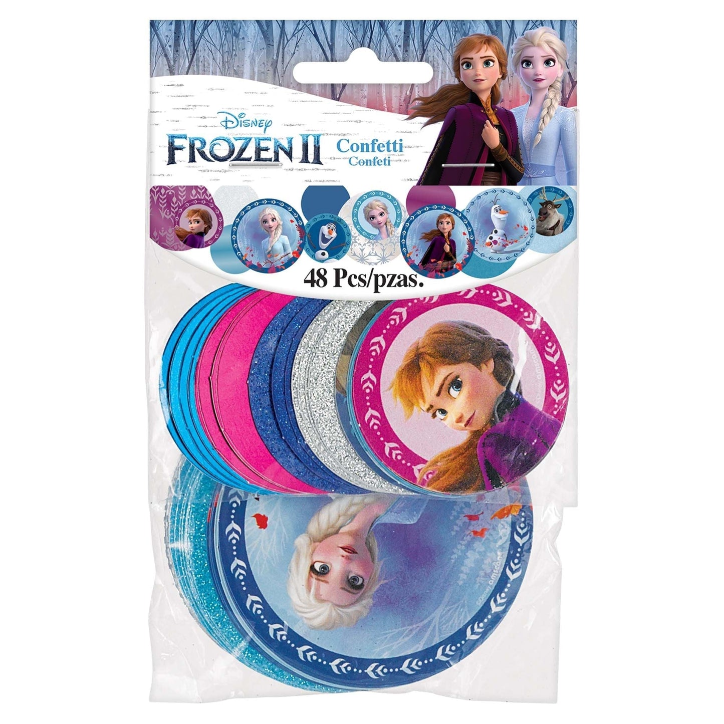 Giant Confetti Circles - Disney Frozen 2 (48ct)