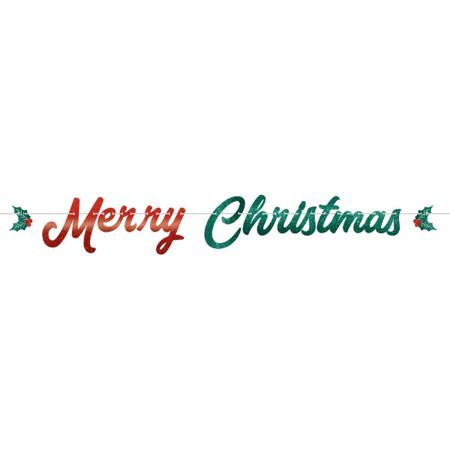 Glitter Banner - Merry Christmas