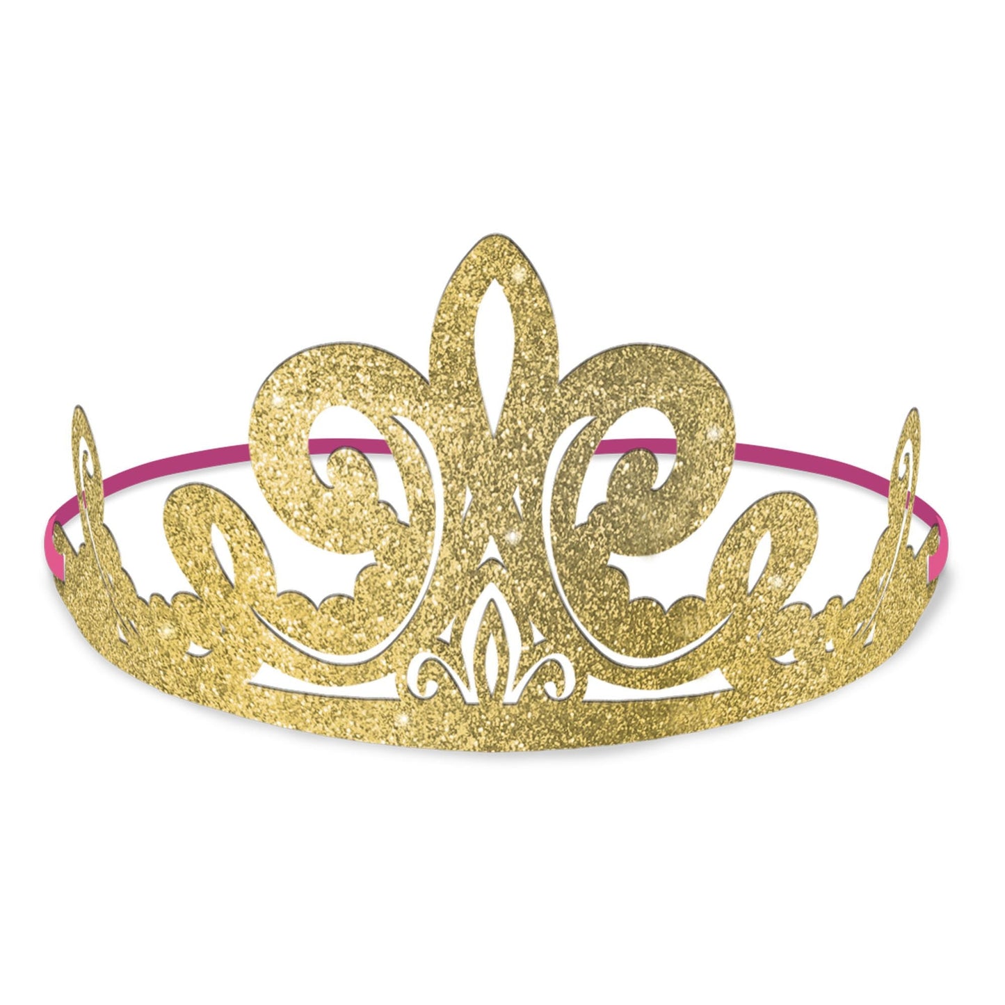 Glitter Paper Tiaras - Princess (8ct)