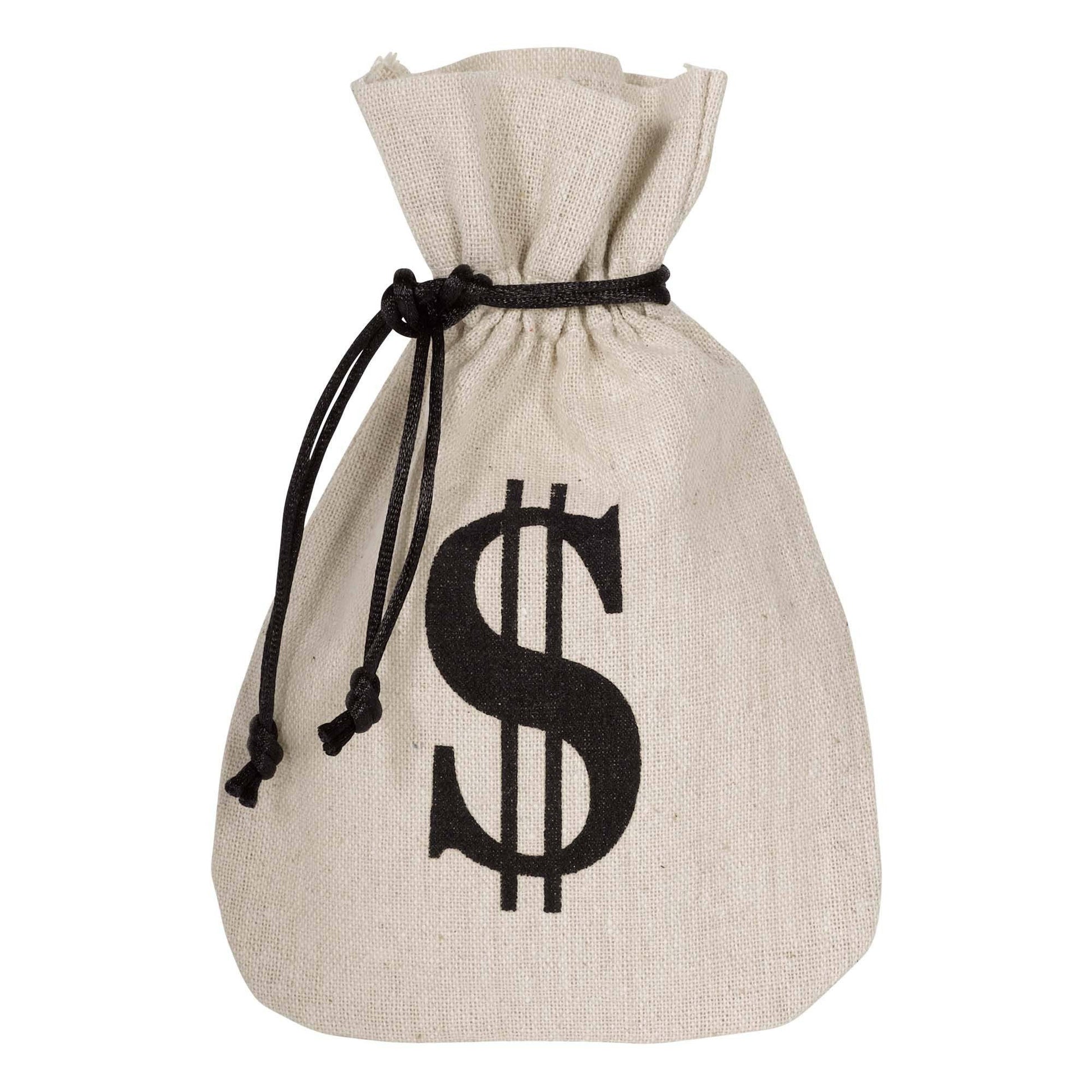 Goodie Bags - Black Dollar Sign Western Fabric (8ct)
