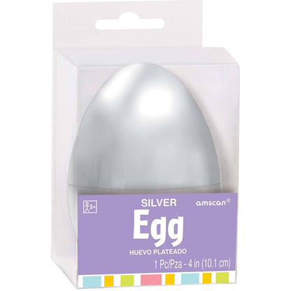Large Egg - Silver - 1ct - Amscan