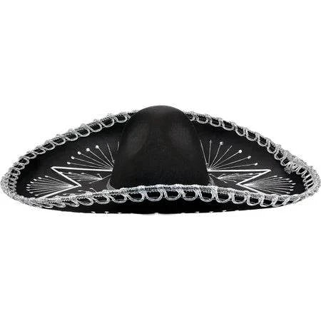 Mariachi Hat Party Accessories One Size Black 1ct - Amscan