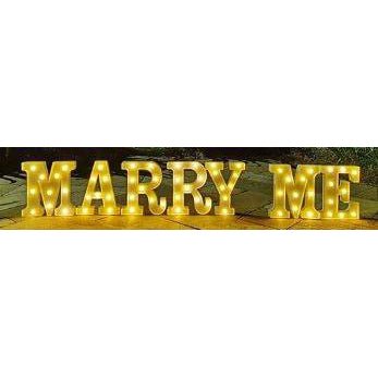 Marquee Letters (8") -"Marry Me" - Borosino