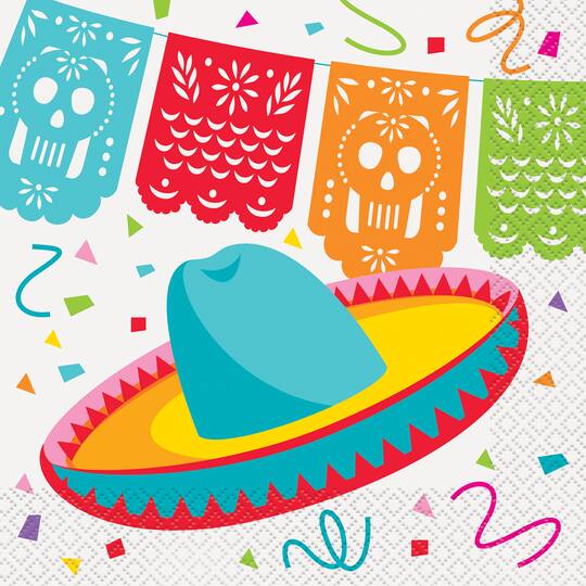 Mexican Fiesta Lunch Napkins 16ct - Unique