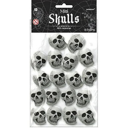 Mini Skulls - White/Black (18ct)