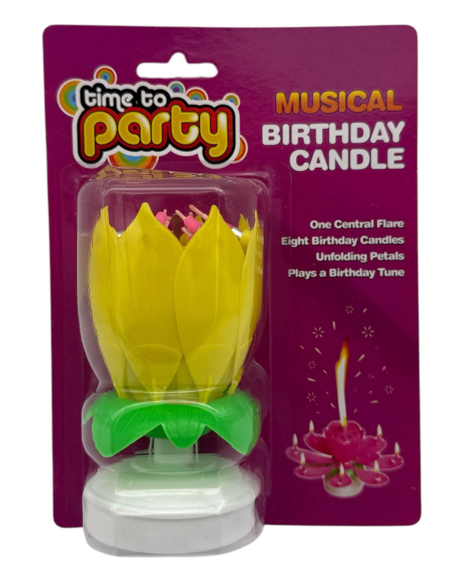 Musical Flower Candle 1Ct (Blister) - Winner Party