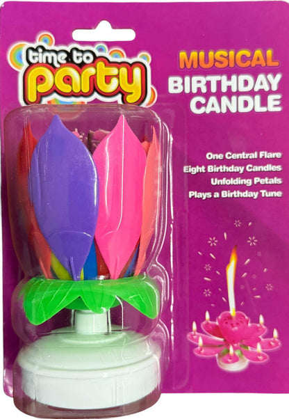 Musical Flower Candle 1Ct (Blister) - Winner Party