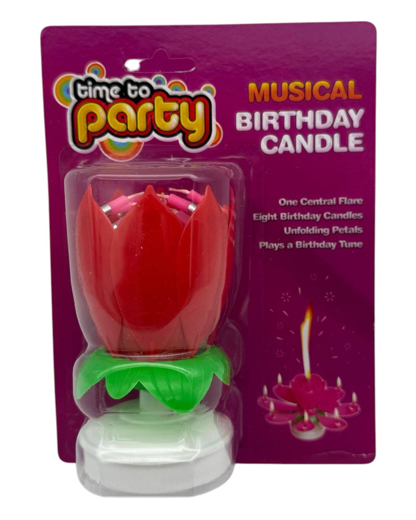 Musical Flower Candle 1Ct (Blister) - Winner Party