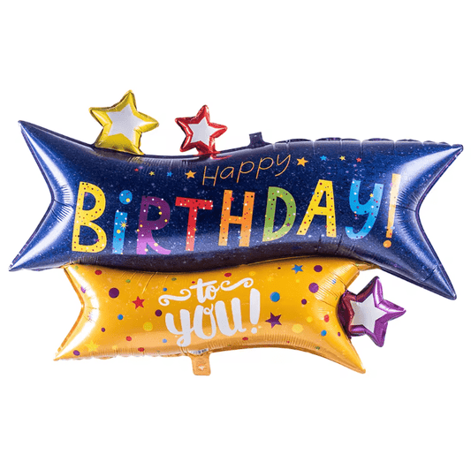 39" Happy Birthday To You Star Banner - Party America