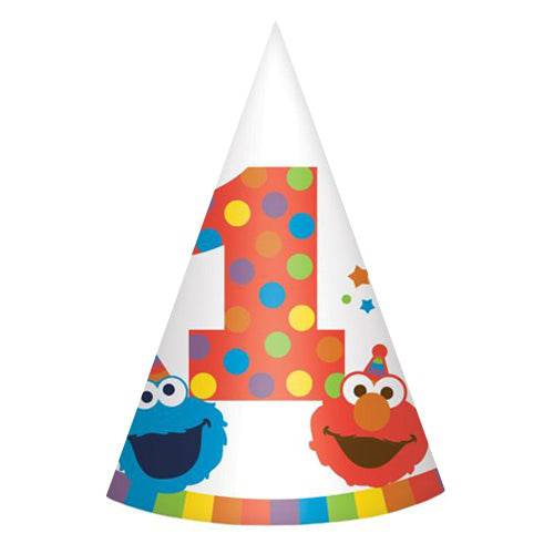 Party Hats - Elmo Turns One (8ct)