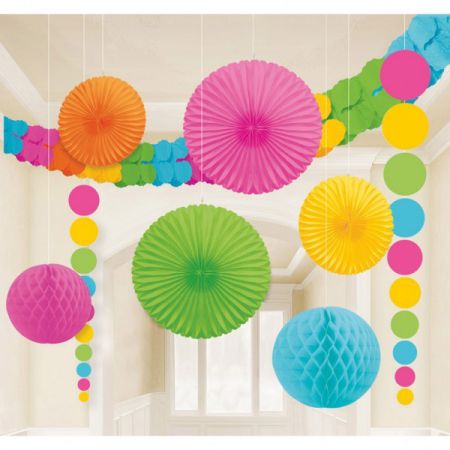 Pastel Rainbow Room Decorating Kit 9pc