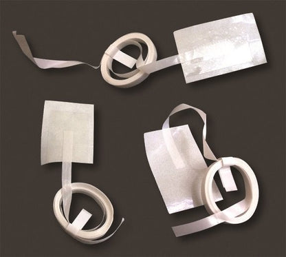 Pre Coiled White Ribbon with Tape Tab - 6ft (100ct)