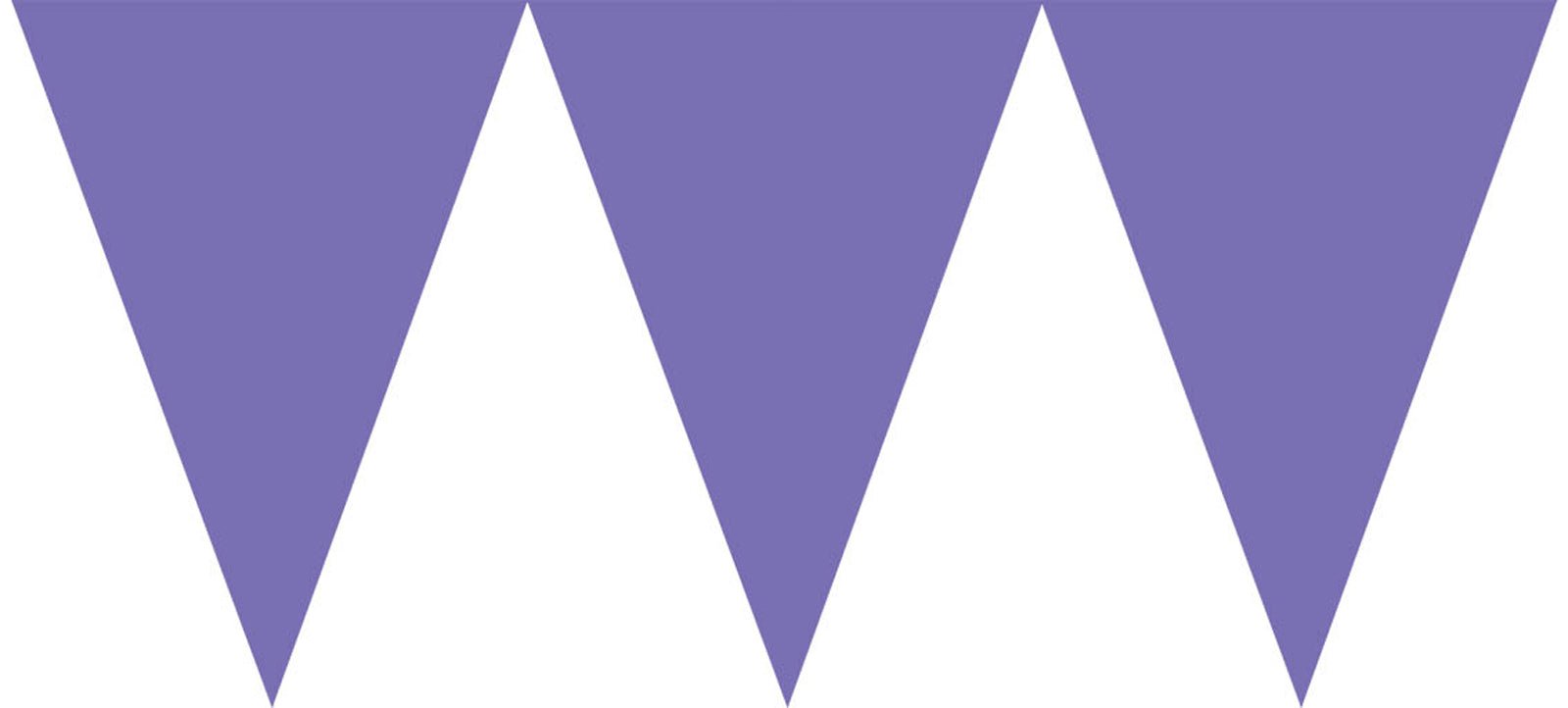 Purple Pennant Banner 24pc