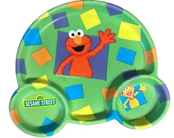 Sesame Street Elmo & Zoe Divided Plastic Baby Childs Plate 1pc