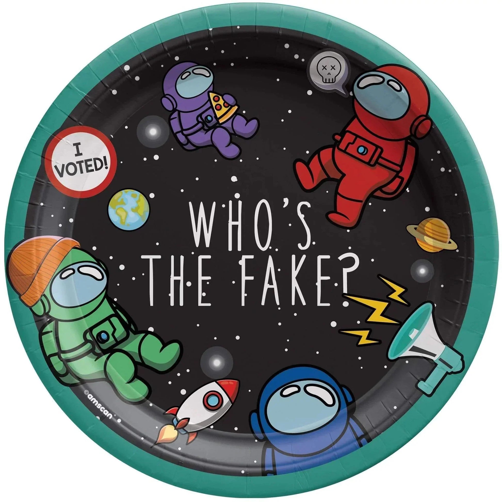 Spies In Space Round Plates 9? (8 count