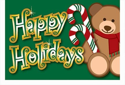 Stocking Topper - Happy Holidays Bear