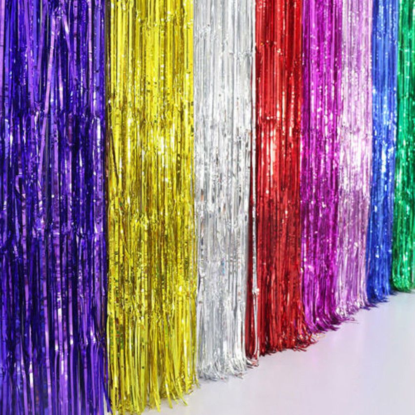 Straight Magic Foil Door Curtains (1ct) - Winner Party