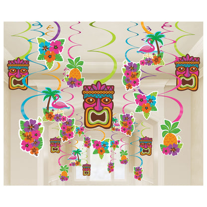 Summer Luau Swirl Decorations Value Pack