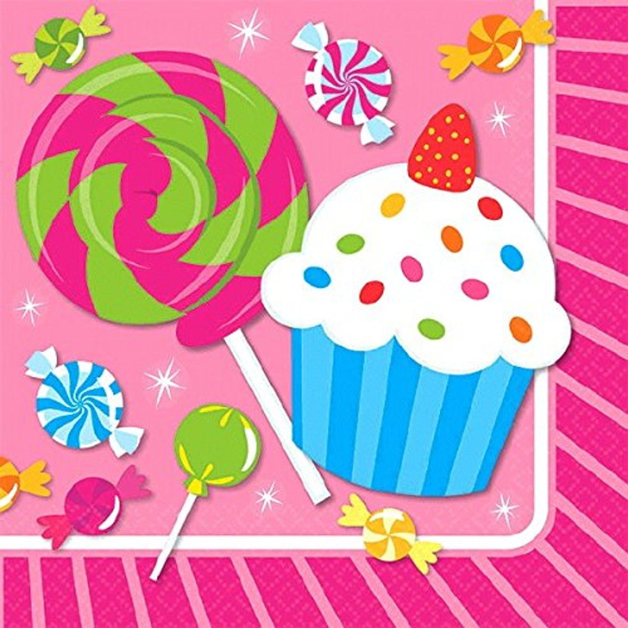 Sweet Shop Beverage Napkins 16ct - Amscan