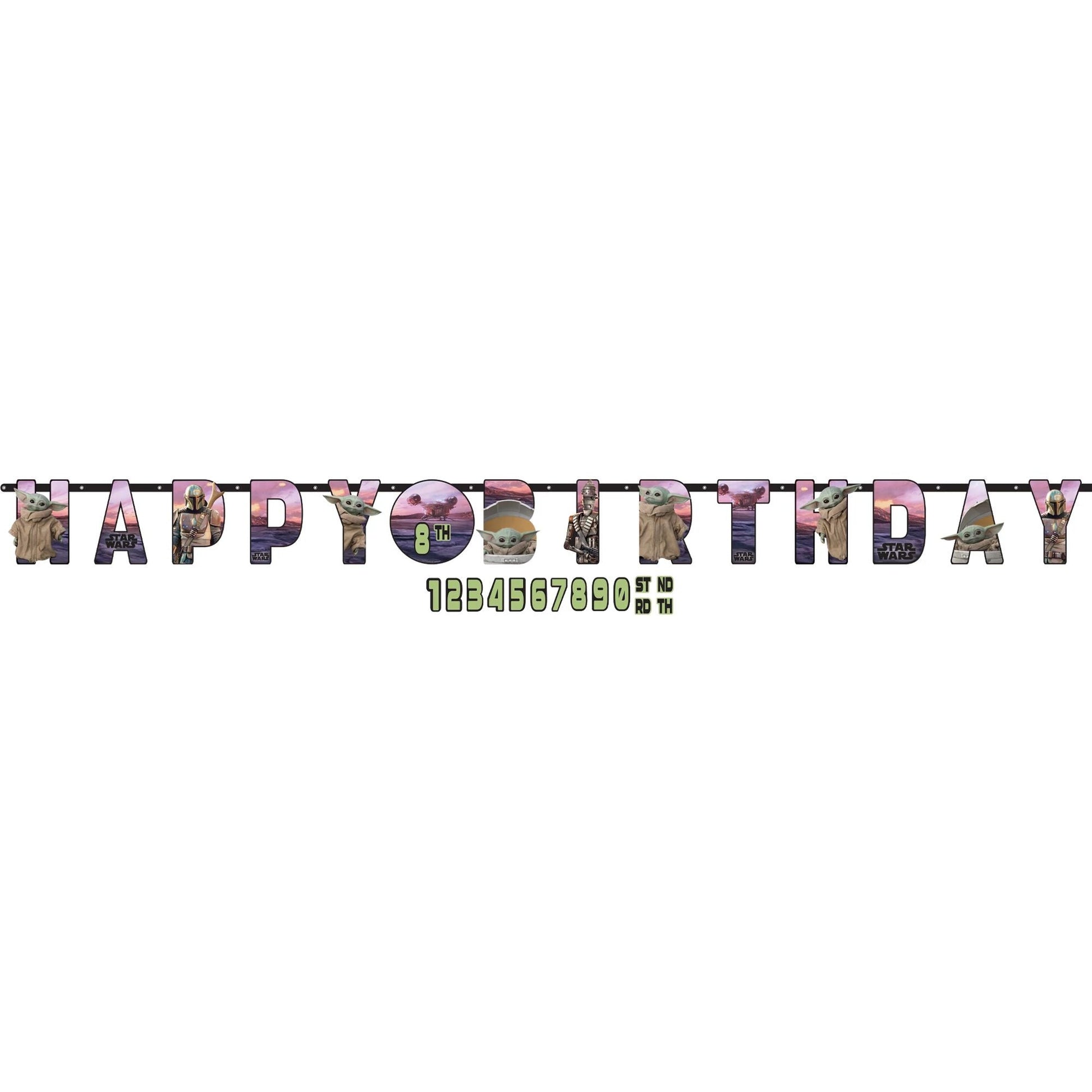 The Mandalorian - The Child Add - An - Age Jumbo Letter Banner 10ft