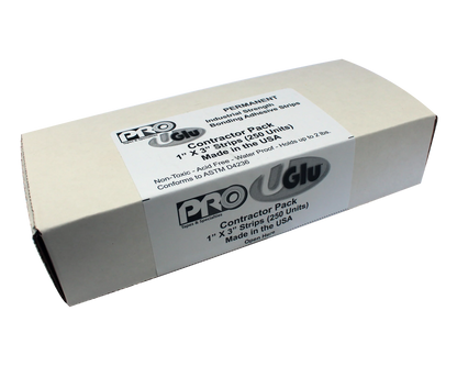 UGlu Dashes Contractor Pack Adhesive - 1" x 3" Strips - Box of 250 - Pro Tapes