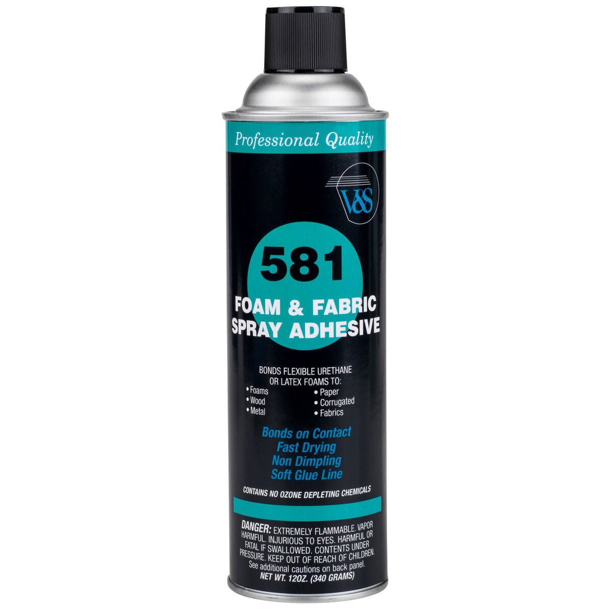 V&S 581 Foam & Fabric Spray Glue 12oz - 1ct - ACI