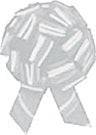 WHITE Pull Bow 1¼" X 5" x 20" Loops - Box of 50